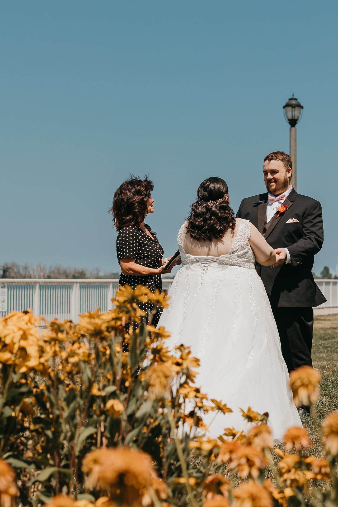 Chelsie and Greg sharing a ceremony moment