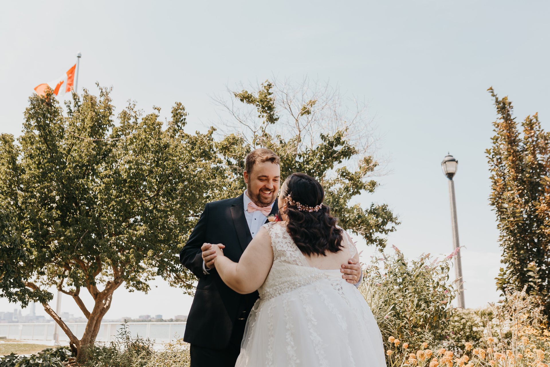 Chelsie and Greg celebrating at the ceremony